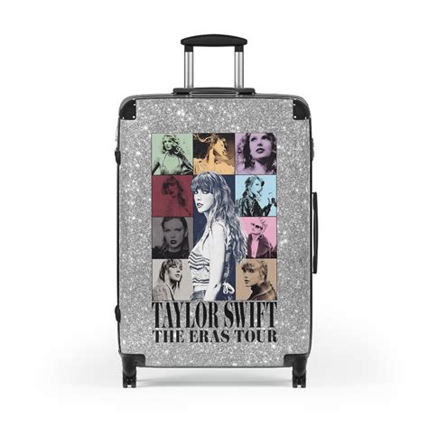 Taylor swift luggage - Taylor Swift's Eras Tour outfits pay tribute to her past 10 albums, including her Versace bodysuit for Lover, her Roberto Cavalli dress for Fearless and her Nicole + Felicia gown for Speak Now.